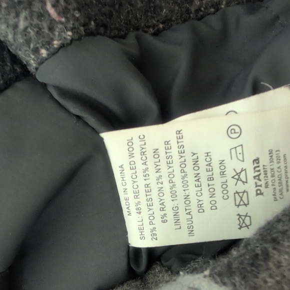 Prana Lily Jacket Medium Wool Blend Striped Full Zip W2LILY314 - Picture 8 of 8